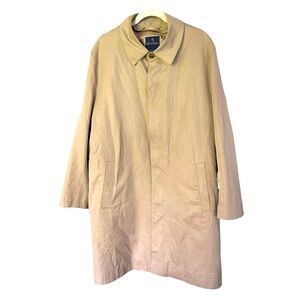 Brooks Brothers Tan Cotton Trench Coat‎ w Removable Wool Liner XL